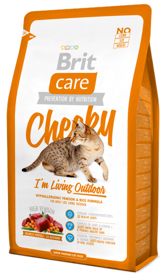 Brit Care Cat Cheeky I´m Living Outdoor hrana za zunanje mačke, 2 kg