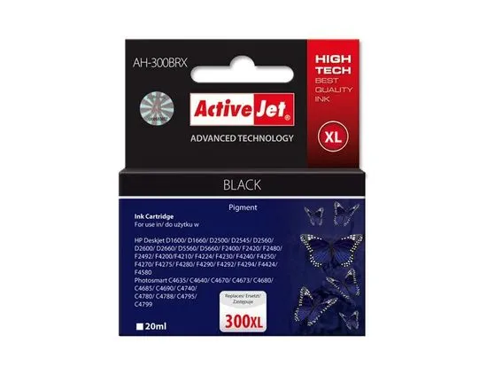 ActiveJet črna kartuša HP 300XL