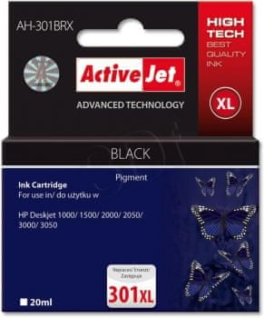 ActiveJet črna kartuša HP 301XL