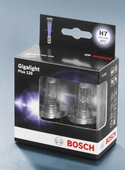 Bosch par žarnic Gigalight Plus 12V H7 55W