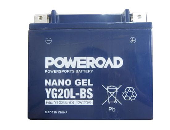 Yucell Poweroad akumulator za motor YG20L-BS gel (12V 20Ah, 175 x 87 x 155)