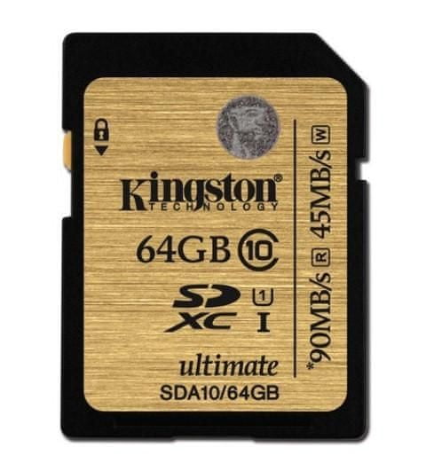Kingston spominska kartica SDXC UHS-I 64GB C10 (SDA10/64GB) - Odprta embalaža
