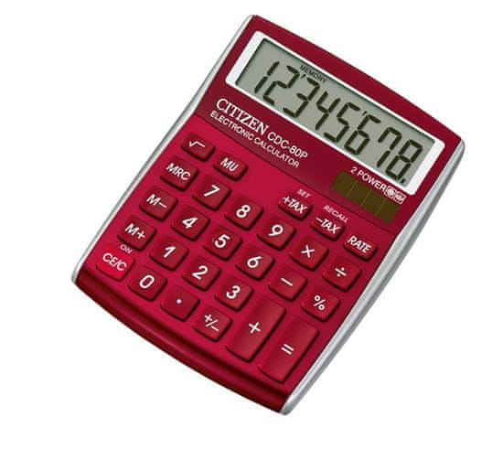Citizen kalkulator CDC-80RDWB, vinsko rdeč