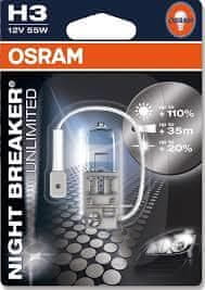 Osram žarnica 12V H3 55W Night Breaker Unlimited + 110% svetlobe