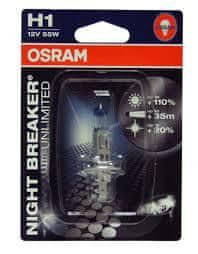 Osram žarnica 12V H1 55W Night Breaker Unlimited + 110% svetlobe