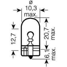 Osram žarnica 12V 5W (2,1x9,5d) steklena 10 kos. W5W