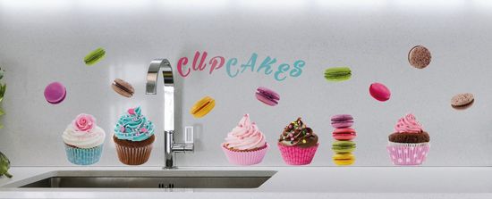 Crearreda stenska dekorativna nalepka, Cupcakes S