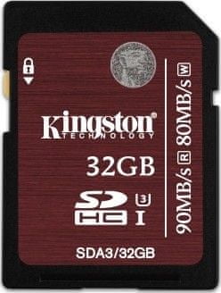 Kingston spominska kartica SDHC 32 GB (UHS-1 Speed Class 3) 90MB/s