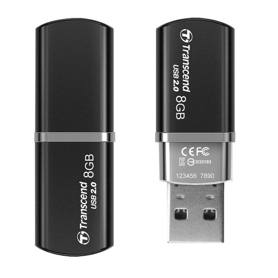 Transcend USB ključek 8 GB 320/High-quality,alumini 2.0, črn (TS8GJF320K)
