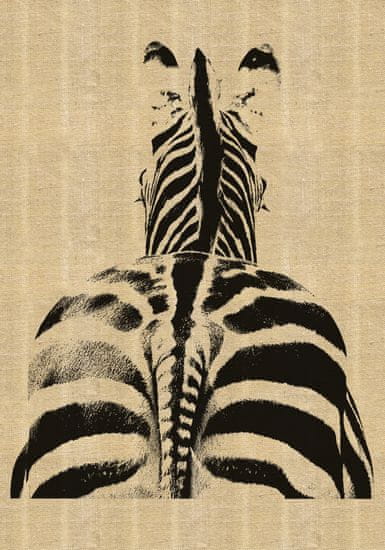 Crearreda stenska dekorativna nalepka deluxe juta, zebra XXL