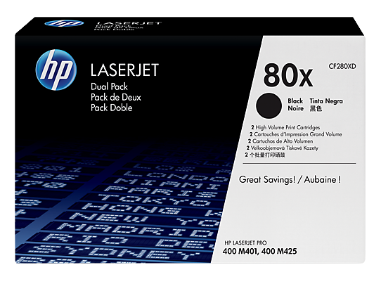 HP toner 80X 2-pack, black