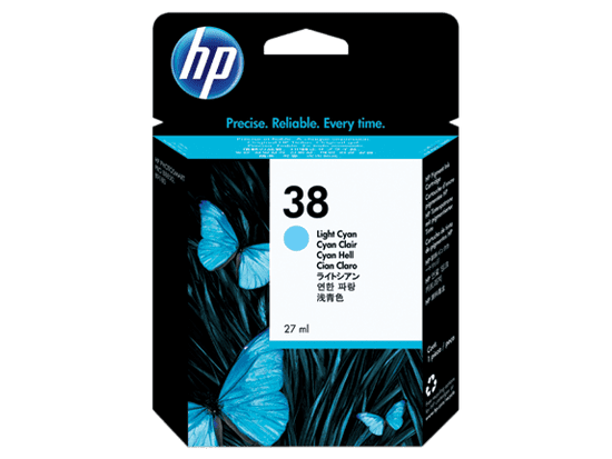 HP pigmentna kartuša 38 Light Cyan (C9415A), za 4500 fotografij
