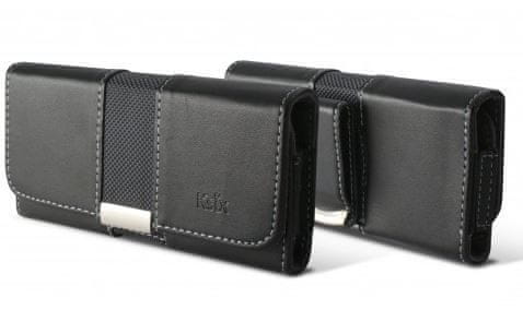 Ksix ležeča torbica za na pas velikost XL (Samsung Galaxy S4, S5, Iphone 6), črna