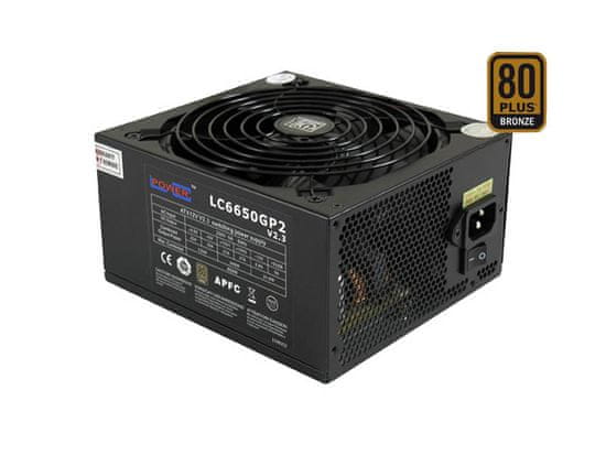 LC Power napajalnik (LC-6650GP2) V2.3 ATX 650W 80+ Bronze 14mm