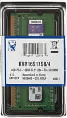 Kingston ValueRAM RAM pomnilnik, 4GB, DDR3 (KVR16S11S8/4)