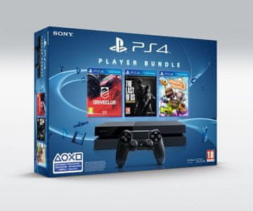 Sony Playstation PS4 500GB + DC/TLOU/LBP3