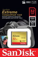 SanDisk pomnilniška kartica CompactFlash Extreme, 32 GB, VPG-20 (SDCFXSB-032G-G46)