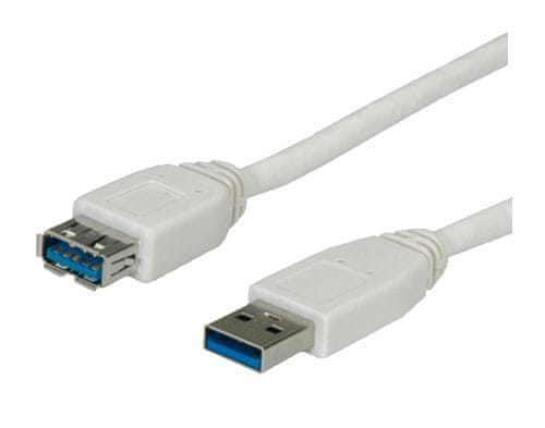 Podaljšek USB 3.0 A-A 0.8m Value, bel