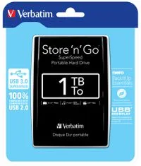 Verbatim Store 'n' Go prenosni trdi disk, 1TB, USB 3.0, črn