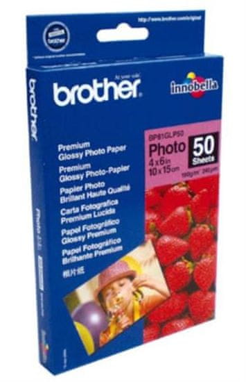 Brother foto papir premium Glossy 10x15 190gsm, 50 listov
