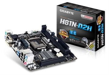 Gigabyte matična plošča DDR3, SATA3, HDMI, USB3, LGA1150 mini ITX (GA-H81N-D2H)