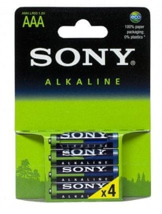 Sony alkalna baterija AM4-LB4D LR03, tip AAA, 4 kosi