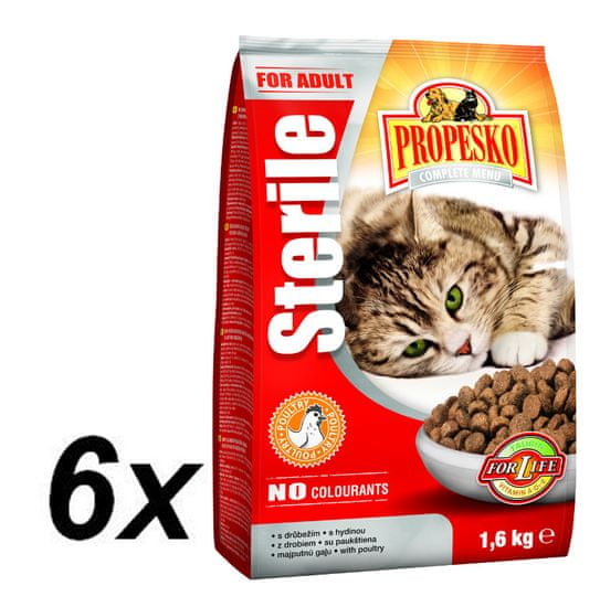 Propesko hrana za odrasle mačke Sterile, perutnina, 9.6 kg