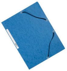 Connect mapa karton, z elastiko, A4, 375 g, modra