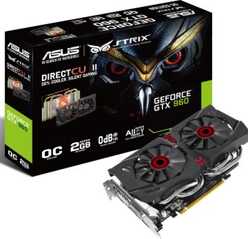 ASUS grafična kartica GTX 960 OC, 2GB GDDR5, PCI-E 3.0
