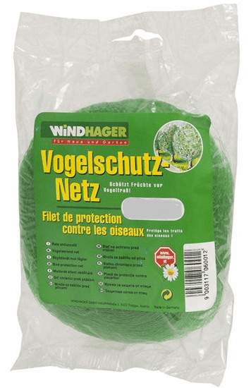 Windhager mreža proti pticam, 10 x 2 m, zelena