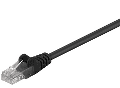 Goobay UTP mrežni kabel CAT5 črn, 5 m - odprta embalaža
