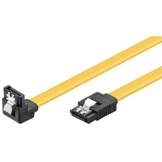 Goobay SATA kabel 6GBits 0,7 m s kotnim priklopom