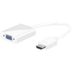 Goobay HDMI na VGA adapter, 0,1 m, bel