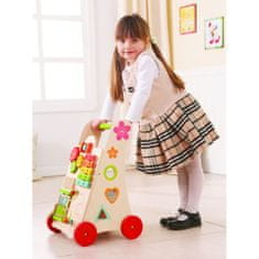 EverEarth leseni voziček za učenje hoje in urjenje motorike