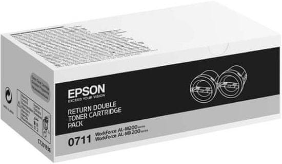 Epson toner 0711 (C13S050711), 2 x 2500 strani, črn