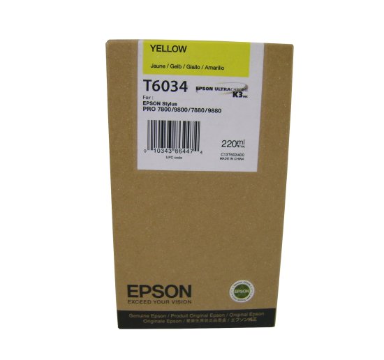 Epson kartuša T6034 (C13T603400), 220 ml, rumena