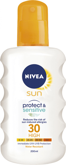 Nivea Sun sprej Protect & Sensitive ZF30, 200 ml