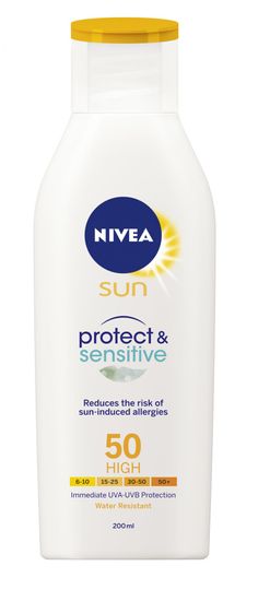 Nivea Sun losjon Protect & Sensitive ZF50, 200 ml
