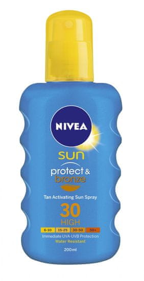 Nivea Sun sprej Protect & Bronze ZF30, 200 ml