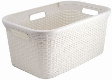 Curver košara za perilo ratan 45 L, krem