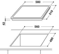 Whirlpool steklokeramična kuhalna plošča AKT 8090/NE