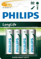 Philips baterije LongLife Blister AA, 4 kosi