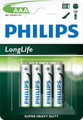 Philips baterije AAA Longlife Blister, 4 kosi (R03)