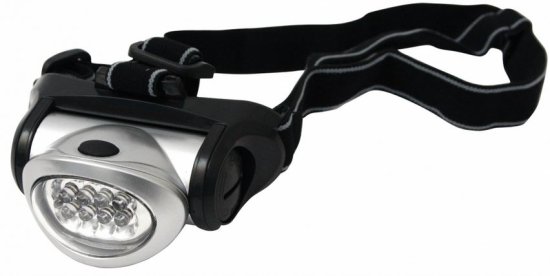 Naglavna svetilka 8 LED Box