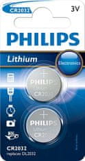 Philips baterija CR2032, 3 V, 2 kosa