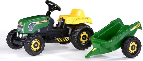 Rolly Toys traktor s prikolico na pedala, zelen