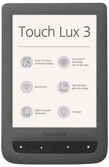 PocketBook elektronski bralnik 626 Touch Lux3, siv