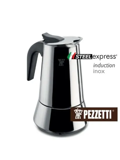 Pezzetti Steelexpress kafetiera za 2 skodelici - Odprta embalaža