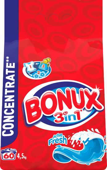 Bonux pralni prašek 3v1 Active Fresh, 4,2 kg