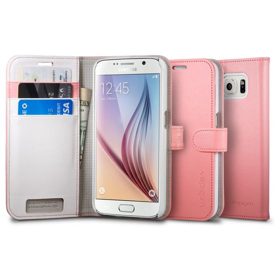 Spigen ovitek Wallet za Samsung Galaxy S6, roza